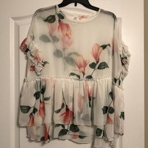 Boutique style floral blouse